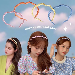 wavy pastel hair band - ที่คาดผมหยักสีพาสเทล