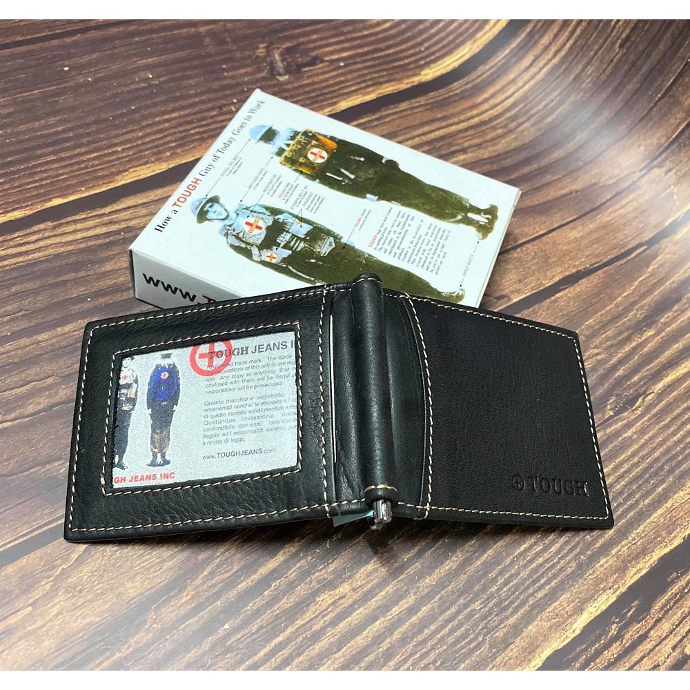 Banknote clip มันนี่คลิป หนังแท้ กระเป๋าสตางค์หนังแท้ กระเป๋าหนังวัวแท้ แบบบาง กระเป๋าใส่บัตรสำหรับท่านชาย พกพาสะดวก ราค - รูปที่ 2