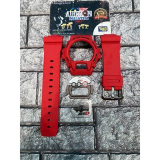 Set DW6900 MERAH INITIAL D (BNB + BUCKLE JAPAN + FACEPLATE + BACKLIGHT)