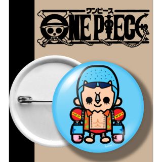 ONEPIECE BADGE เข็มกลัด วันพีช แฟรงค์กี้ พื้นฟ้า FRANKY BLUE