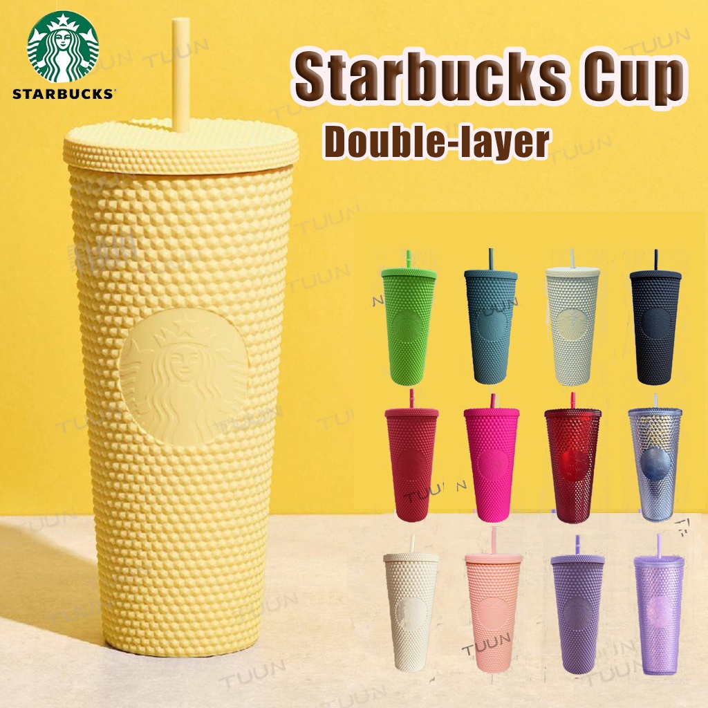 🔥พร้อมส่ง🔥Starbucks cup ไทย Starbucks หนาม แก้ว แก้วสตาร์บัคส์ของแท้ สตาร์บัคส์ 24oz Diamond Studded