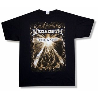 T-shirt  ขายดี เสื้อยืด พิมพ์ลายอัลบั้ม Megadeth Endgame Sepia สีดํา BOjjld73HGcnnn27S-5XL