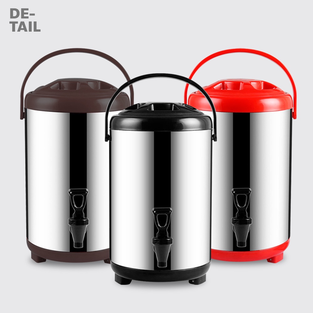 poodoo ถังพักชา สแตนเลส ขนาด 6-12ลิตร ถังชา เก็บอุณหภูมิร้อน-เย็น Cooler tank tea  ถังเก็บความร้อน - รูปที่ 7