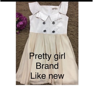 🔥🔥สวยฮิตsales🔥🔥d! Pastel Dressแบรนด์pretty girl size EUR F อก34สีครีมเบจสวยน่ารัก สภาพใหม่มาก