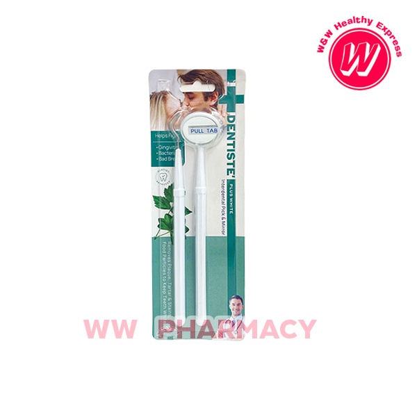 ที่ขูดหินปูน Dentiste plus white interdental pick กระจกส่องฟัน ที่ตรวจฟัน พร้อม ที่ขุดหินปูน อุปกรณขัดฟัน เดนทิสเต้