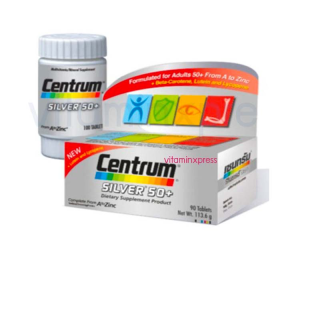 Exp 04/23 Centrum SILVER 50+ complete from a to zinc 90 เม็ด เซ็นทรัม ซิลเวอร์ วิตามินผู้ใหญ่ สูงวัย คนแก่