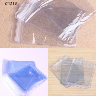 Ztd13 100 ชิ้น พลาสติก PVC ใส กระเป๋าใส่เหรียญ เคสกระเป๋าสตางค์ ซองจดหมาย ใหม่ ZT