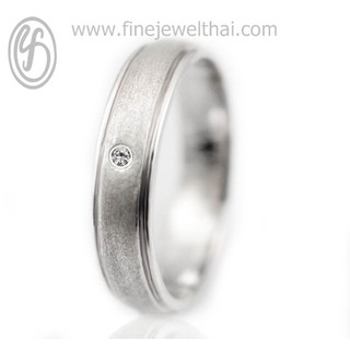 Finejewelthai-แหวน-แหวนเพชร-แหวนเงินแท้-เพชรสังเคราะห์-Silver925-Diamond-CZ-Ring-R3014cz