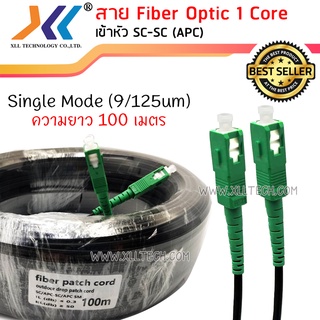 สายไฟเบอร์ออฟติก OUTDOOR FTTH DROP CABLE 1 CORE SC/APC-SC/APC 100 เมตร (P90100)