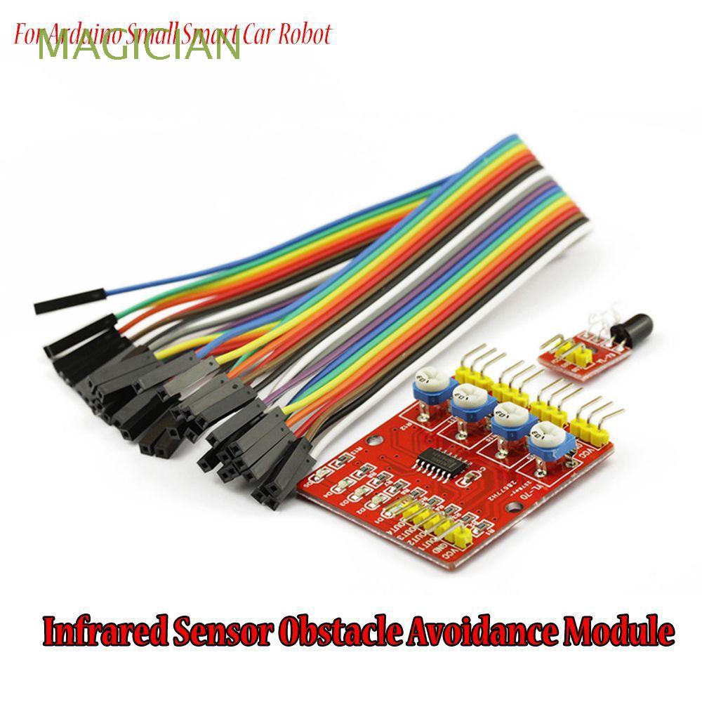 DIY 4 Channel Smart Car Tracking Line Sensor Infrared Detector Arduino ...