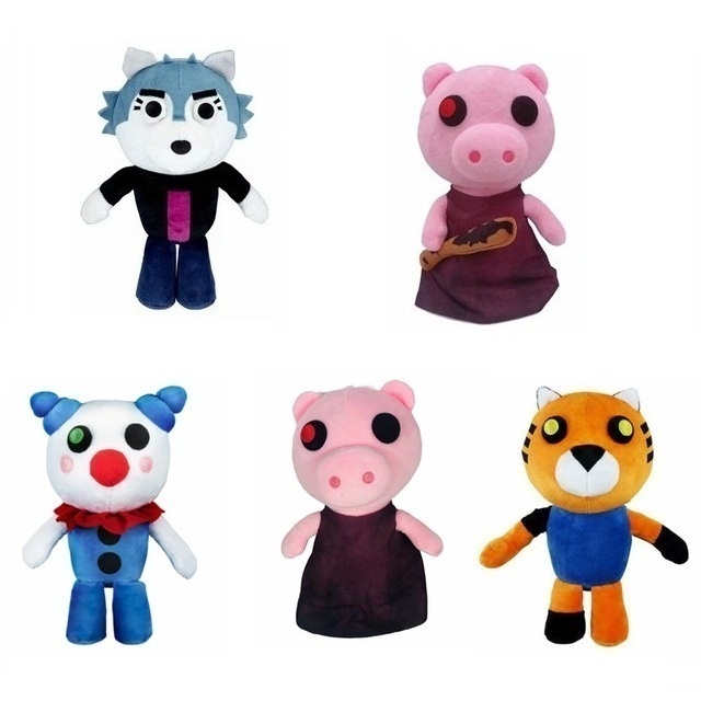 ใหม่2022เกมroblox Piggy Plush 5รูปแบบตุ๊กตานุ่มยัดไส้หมูหมาป่าเสือตัวตลกการ์ตูนอะนิเมะของเล่นสําหรับ