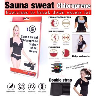 Sauna Sweat Chloroprene ชุดรีดเหงือแบบเต็มตัว เปิดหน้าอก แบบตีนตุ๊กแกคู่ เนื้อผ้านุ่มมาก