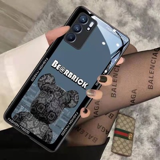 เคส OPPO Reno 8z 7Z 8T 5 4 6 8z 8 Pro 5G เคส OPPO A98 A74 A95 A16 A76 A96 เคสโทรศัพท์มือถือกระจก กันกระแทก กันตก ป้องกันกล้อง ลาย Bearbrick สําหรับ