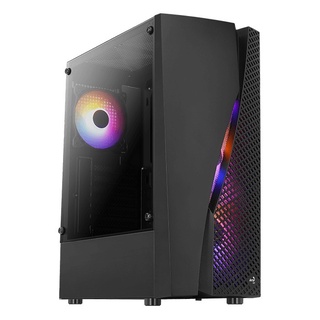 Aerocool Wave Tempered Glass ( เคส แถม พัดลม RGB 4ตัว ) V3 MID TOWER Case