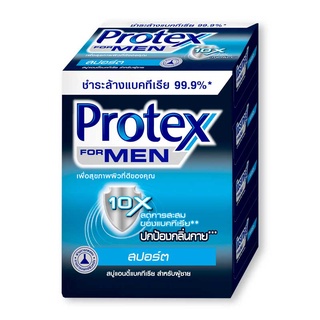 Protex โพรเทคส์ ฟอร์เมน สบู่ก้อน กลิ่นสปอร์ต ขนาด 65 กรัม แพ็ค 4 ก้อน