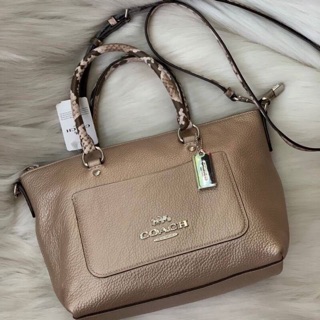 พร้อมส่งครับ @3,990 MINI EMMA SATCHEL (COACH F38877) PLATINUM/SILVER