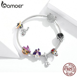 Bamoer Silver 925 Beads Halloween Series 6 Styles Charms for Bracelet &amp; Necklace DIY Jewelry Accessories BSC324
