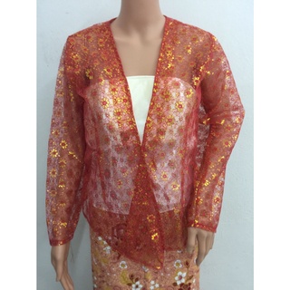 เสื้อคลุมใต้ ทรงยะหยา เสื้อพื้นบ้านภาคใต้ ผ้าลูกไม้มะลิดินทอ…