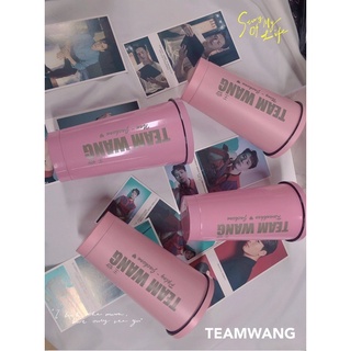 แก้วเยติใส่น้ำ ทีมหวัง Team Wang สีชมพู  แก้วเก็บความเย็น Jackson wang