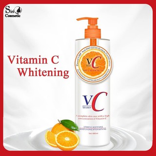 ROUSHUN Vitamin C Whitening Lotion (ฉลากไทยมีเลขจดแจ้ง) สูตรเข้มข้นผิวขาวใส ขนาด 480ml.**ของแท้ พร้อมส่ง