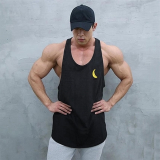 Banana Printed mens Mesh Yback Training Wear Tank Tops Vneck Sports Causal Fashion Vest Singlets Gym Sleeveless Top Men