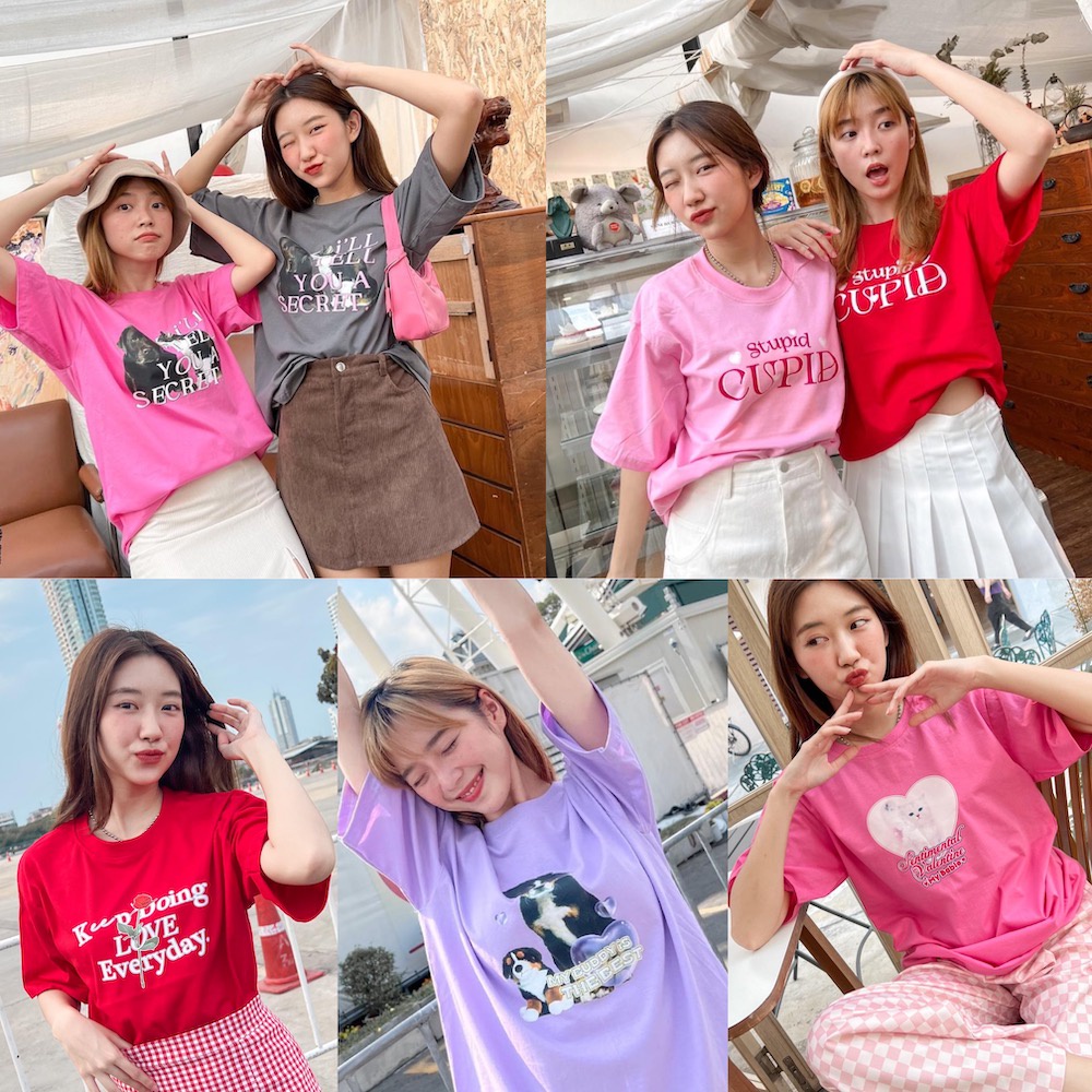 พร้อมส่ง เสื้อยืด เสื้อโอเวอร์ไซส์ comfy cotton - Soo sweet collection