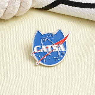 เข็มกลัด รูปอวกาศ Catsa Enamel Pin Nasa สไตล์คลาสสิก สร้างสรรค์ เครื่องประดับ สําหรับเพื่อน