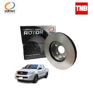 Compact Brakes จานเบรค จานดิสเบรคหน้า สำหรับ Toyota Vigo Smart Champ 4x2 ตัวเตี้ย โตโยต้า วีโก้ สมาท แชมป์ ปี 2008-2014 ขนาดจาน 275