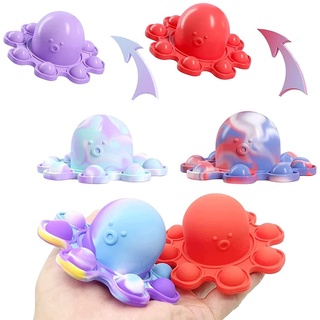 2021 Reversible Octopus Pop It Push Bubble Sensory Fidget Toy for Kids Adult Need Relieve Stress Gift