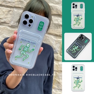 RichBlackcase แท้ 💯(มีประกันสินค้า) Green Thunder เคสใสใส่บัตร ส่งฟรี ✅