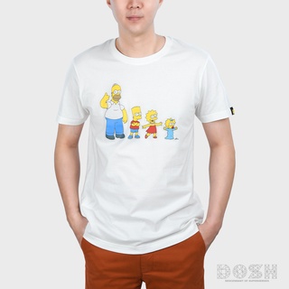 DOSH:MENS T-SHIRTSเสื้อยืด คอกลม แขนสั้น  ลิขสิทธิ์พิมพ์ลาย THE SIMPSONS รุ่นDSIMT5024-OW