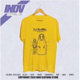 เสื้อยืด พิมพ์ลายการ์ตูนอนิเมะ Spirited Away Studio Ghibli คุณภาพสูง