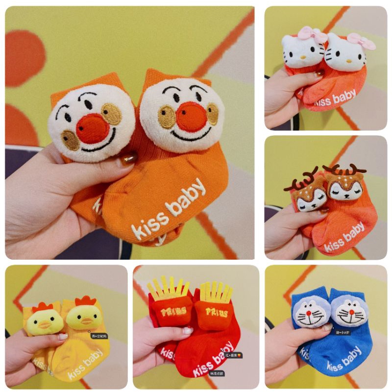 AM ถุงเท้ารุ่น M เเรกเกิดถึง6เดือน ถุงเท้าเด็กอ่อน พร้อมส่ง