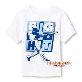 [แท้]PL225 เสื้อ The Childrens Place รุ่น Big Hit Baseball Player Graphic Tee