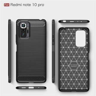 เคสโทรศัพท์คาร์บอนไฟเบอร์สําหรับ Xiaomi 10t Pro 5g Redmi Note10 Note 10 Pro