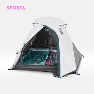 เต็นท์ตั้งแคมป์สำหรับ 2 คนรุ่น MH100 FRESH &amp; BLACK QUECHUA Camping Tent