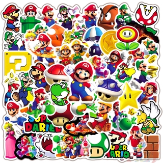 ❉ Super Mario Bros. - Series 07 Mario Luigi Yoshi สติ๊กเกอร์ ❉ 50Pcs/Set Anime Games Mixed Luggage Laptop Skateboard Doodle สติ๊กเกอร์