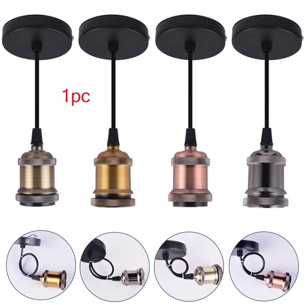 Home Socket Bar Aluminum Lamp Holder Hanging Ceiling Light Retro