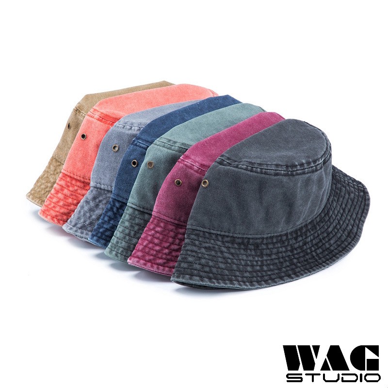 Wag หมวก | พร้อมส่ง หมวกบักเก็ตยีน กันแดด ซักทําความสะอาดได้ สไตล์ชาวประมง