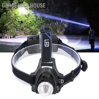 Gardening House ไฟหน้า Led T6 ปรับโฟกัสได้ สําหรับตั้งแคมป์ ตกปลา ขับขี่กลางคืน