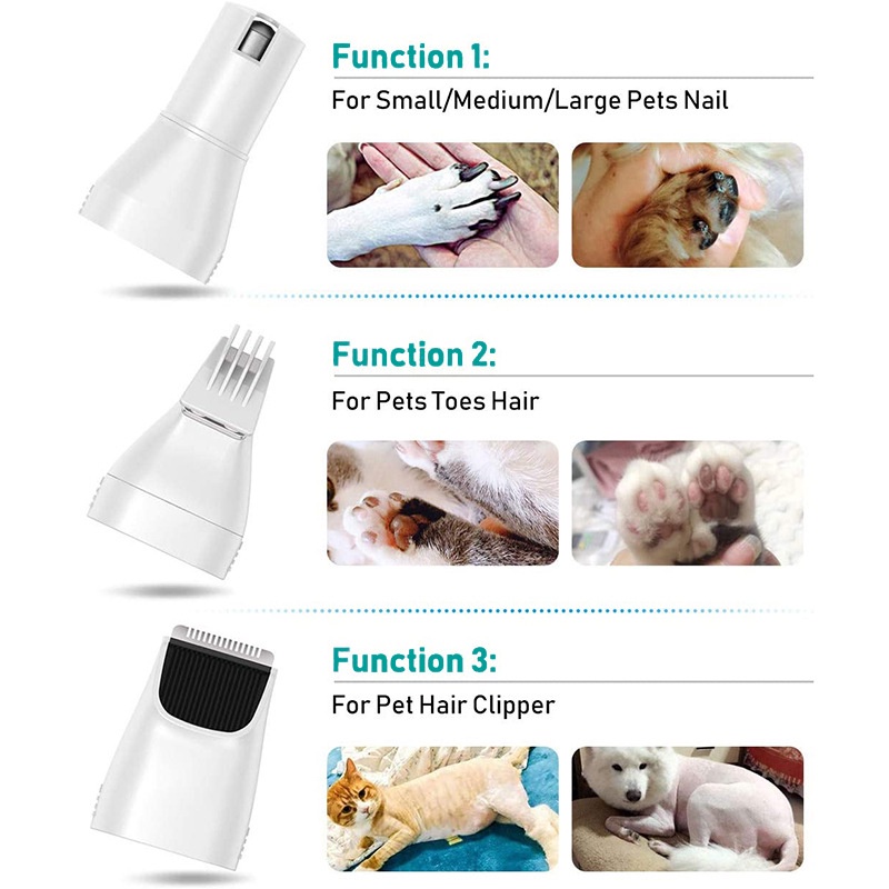 3 IN 1 Pet Grooming Trimmer Rechargeable Pet Clipper Cat Dog Hair ...