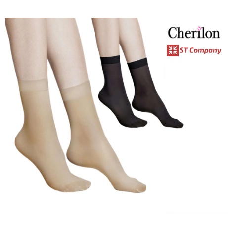 ถุงเท้า cherilon (1 คู่) ถุงน่องข้อเท้า เชอรีล่อน ข้อเท้า cool sock sheer support เนื้อเนียน นุ่ม เย็นสบาย
