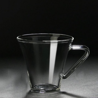 ถ้วยกาแฟแก้วบอโรซิลิเกตทนร้อนทนเย็น (ไม่รวมจานรอง)Heat-Resistant Glass Tea Cup