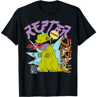 เสื้อยืด พิมพ์ลายกราฟฟิค Rugrats Fire Breathing Reptar Rawrats สไตล์เรโทร