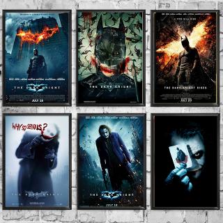 โปสเตอร์ภาพยนตร์ซูเปอร์ฮีโร่ Joker Batman The Dark Knight สําหรับตกแต่งผนัง ห้องนั่งเล่น