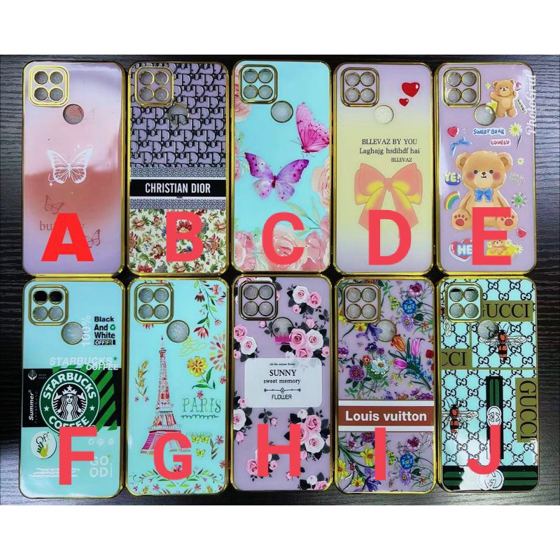 Softcase Oppo A5S A12 A11K F9 A7 A1K A15 A96 A66 เคสโทรศัพท์สวย หรูหรา เรียบหรู Viral Gold ล่าสุด