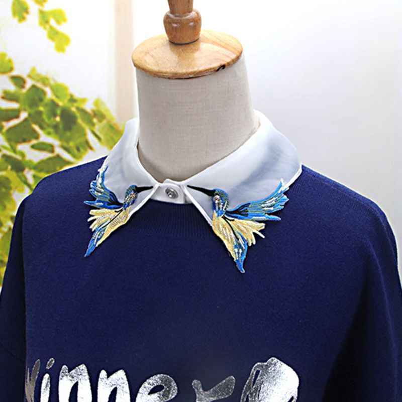Royallove คอปกเสื้อเชิ้ตปลอม สำหรับงานเย็บปักถักร้อย DIY #4