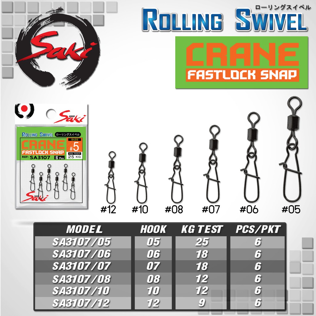 ลูกหมุนติดกิ๊บ SA3107 รับแรงดึงได้สูง กิ๊บปลดง่าย