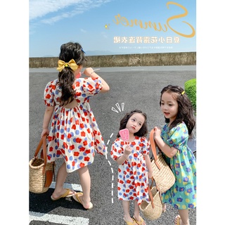 FiFi Baby พร้อมส่ง ชุดกระโปรงเด็กรูปลายดอกไม้ For Summer ชุดเดรสเด็กผู้หญิง เสื้อผ้าเด็ก ใส่ไม่ร้อน ไซส์ (2-8 ขวบ)