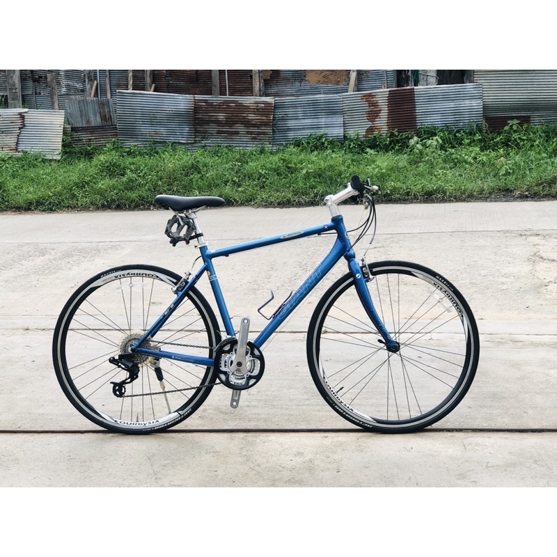 จักรยานไฮบริด Giant escape R3 สีบรอนซ์น้ำเงินล้วน เบาะเดิม (เพลทเงินรี บังจานสีดำ) ไซส์ 50(M)